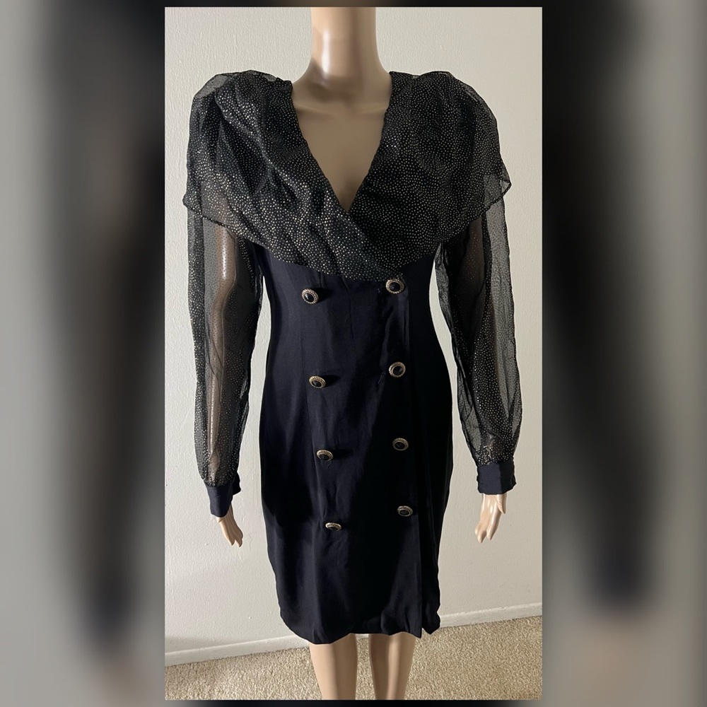 Vintage Scarlett Black and Gold Dress
